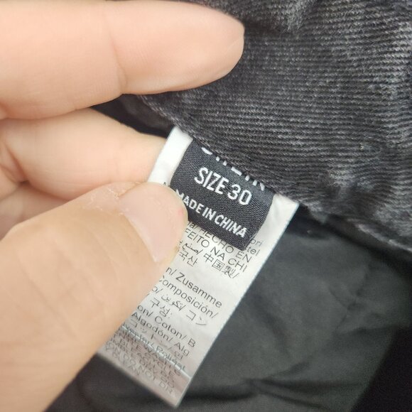 Women's High Waisted Wide Leg Baggy Denim Jeans 28x28 Stars Black Grunge Skate - Picture 8 of 10